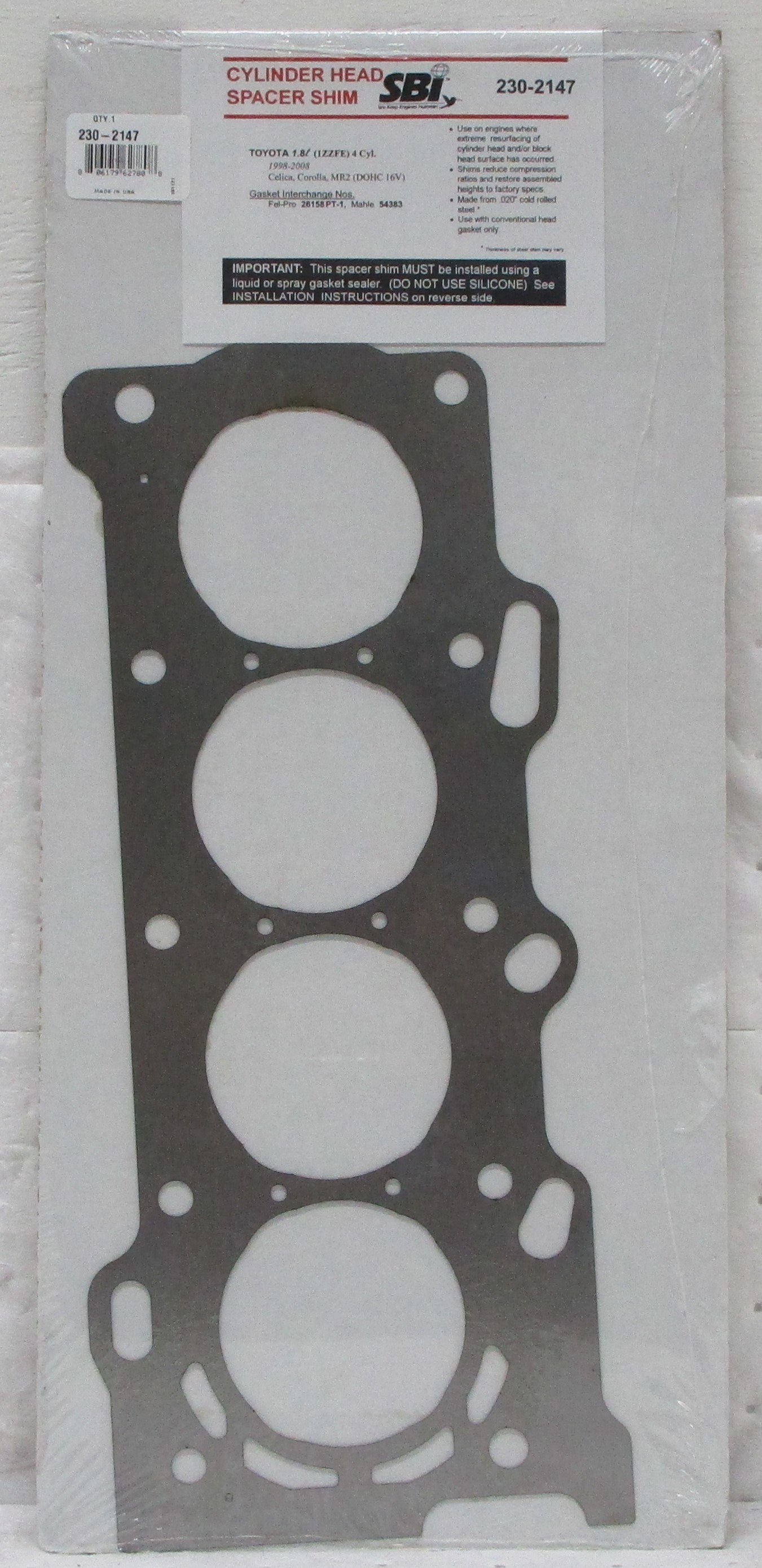 Cylinder Head Spacer Shim Compatible with : GM - Chevrolet 2.2L (134) 4Cyl. 1994-2003 Chevrolet Truck - 1998-200 Chevrolet Pass Car